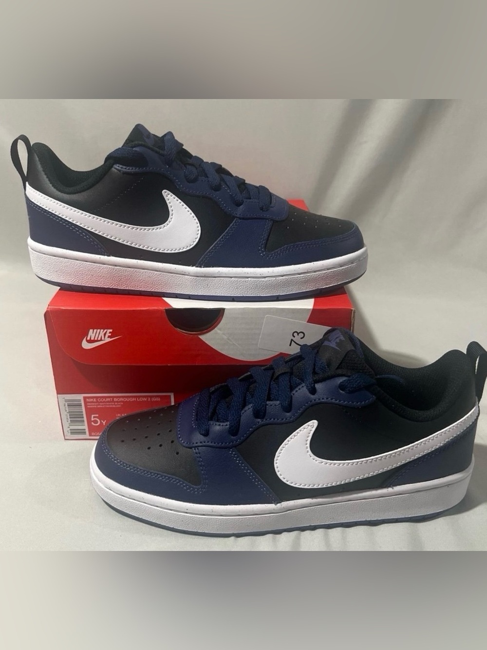 Nike Court Borough Low 2 GS Sneakers - Black & Navy
